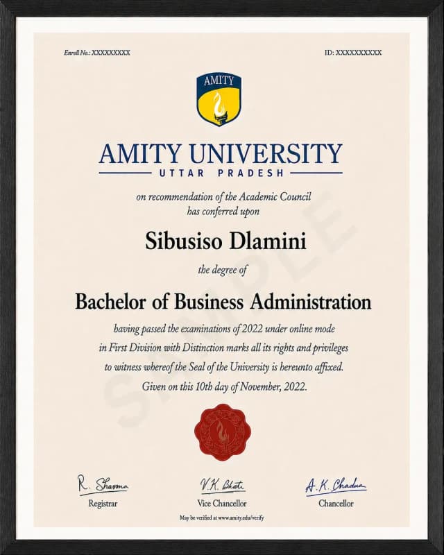 Sample Certificate