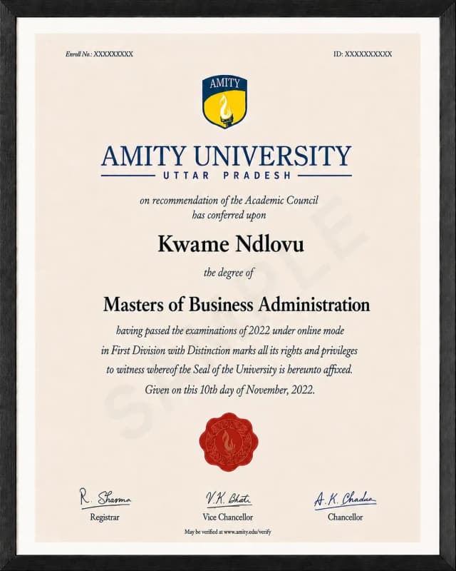 Sample Certificate