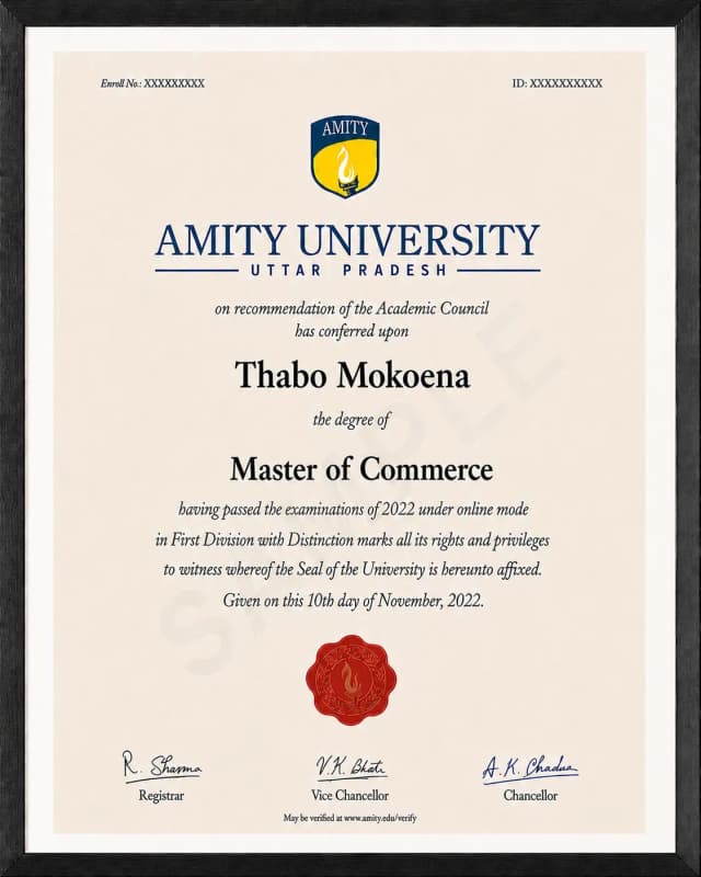 Sample Certificate